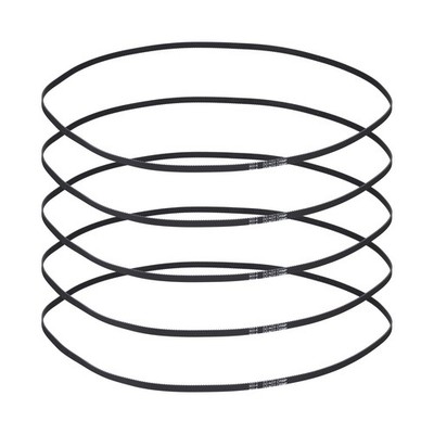 900mm GT2 Timing Belt, 5pcs 6mm Width 2mm Pitch 3D Printing Closed Loop, Black
