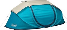 Coleman 2 Person Instant Pop Up Camping Tent Lightweight Waterproof Aqua Blue