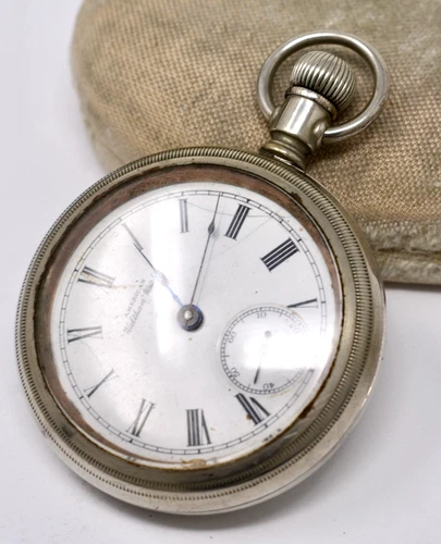 Heavy Antique 1883 WALTHAM MODEL 1, 18s 7j Pocket Watch - Running!