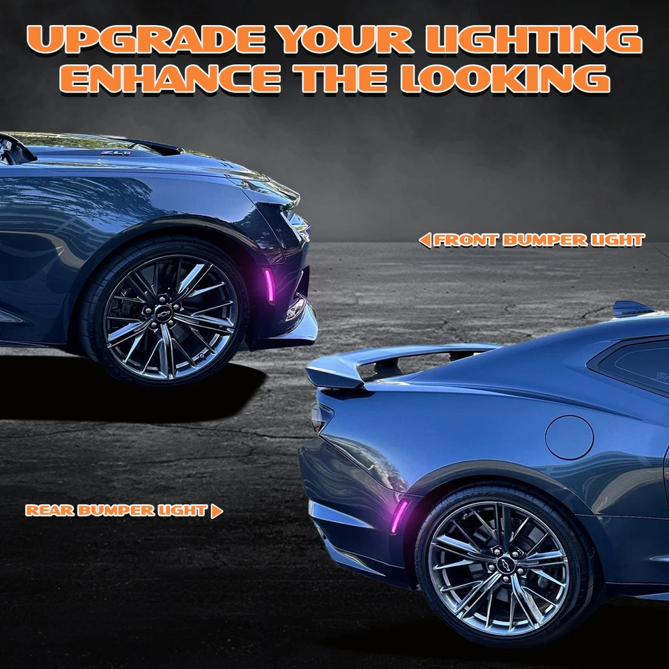 Luz de señalización lateral LED dinámica delantera trasera para Chevy Camaro LS LT SS ZL1 2016-2022 Foto 2 de 4