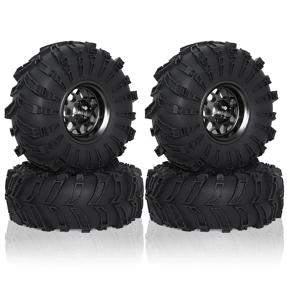 Juego de llantas Beadlock de 2,2" 138 mm para coches sobre orugas de radiocontrol de 1/10 como Axial SCX10 Foto 4 de 4