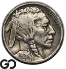 1921 Buffalo Nickel, Two Feather Variety, Tough Error