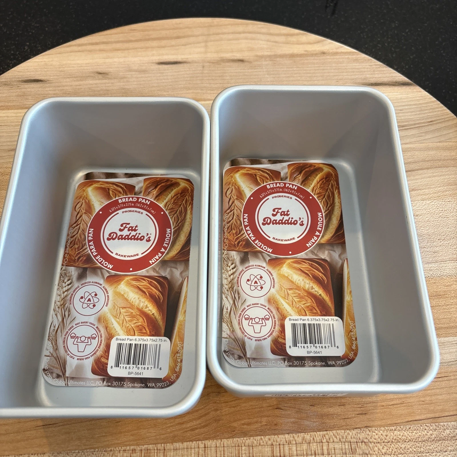 Fat Daddio's ProSeries Bakware 2 Bread Pans New 6.375x3.75x2.75”