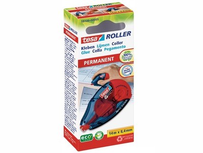 2x Tesa 59100 Kleberoller permanent nachfüllbar 14m x 8,4mm klebt Papier pappe