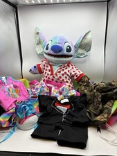 Rare Build-A-Bear 2021 Disney Stitch Easter Tie Dye Stitch Plush W/ 5 outfits