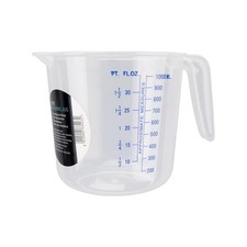 1 Litre Plastic Measuring Jug BPA Free Transparent Liquid Measuring Cup with