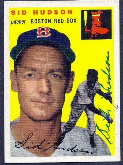 Boston Red Sox SID HUDSON signed autographed card 1954 TOPPS ARCHIVES auto (D)