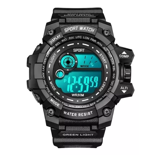 Orologio sportivo uomo LED G-Shock stile militare tattico impermeabile - Foto 7 di 7