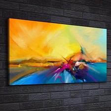 Canvas Wandbild Leinwand Bilder 140x70 Foto Bild Malerei bunte Aquarell