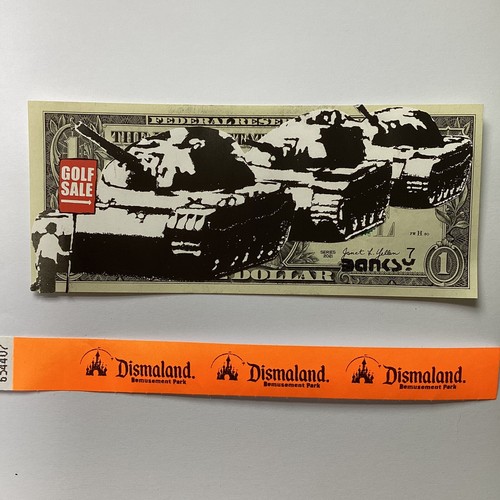 BANKSY - Di Faced De $1 US Dollar Note GOLF SALE Weapons Of Mass Distraction