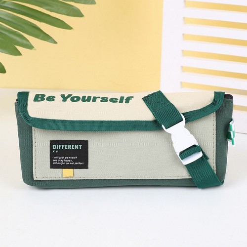 Double-Layer Pencil Case Canvas Stationery Storage Bag Cartoon Pencil Pouch - Picture 12 of 16