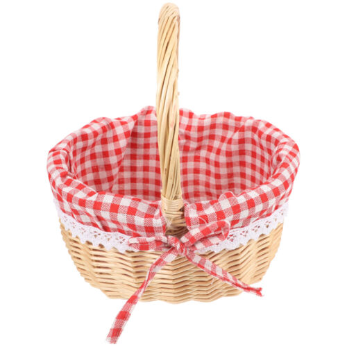  Cestas de pan trenzadas de bambú para niños cesta de frutas cesta de regalo de mimbre - Imagen 1 de 16
