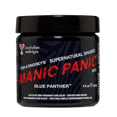 MANIC PANIC Hair Dye Semi Permanent Hair Color-Blue Panther- 4 oz