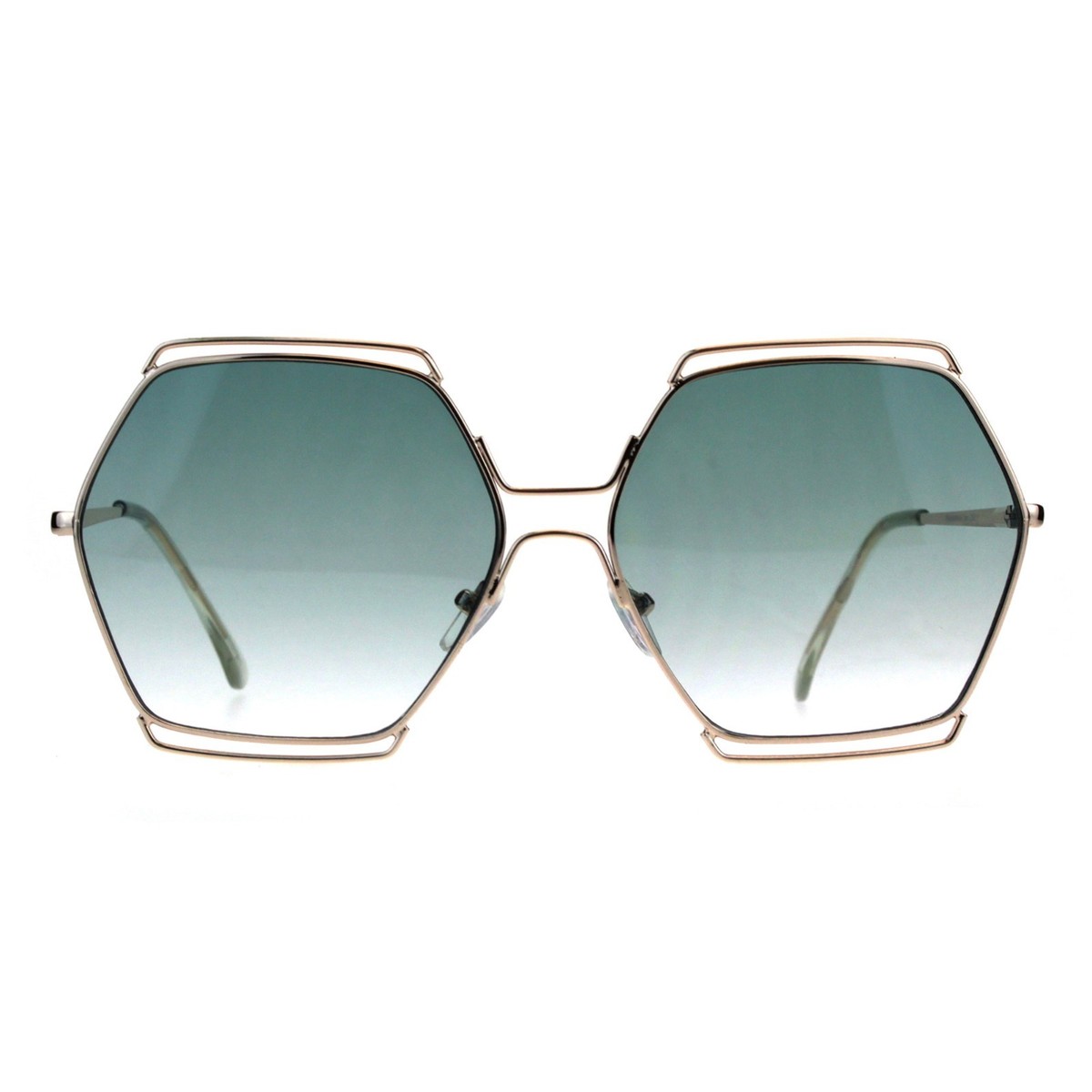 Hexagon Shape Sunglasses Women display picture 2