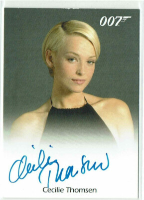 James Bond Archives 2009 Autogrammkarte Cecilie Thomsen als Prof. Inga Bergstrom