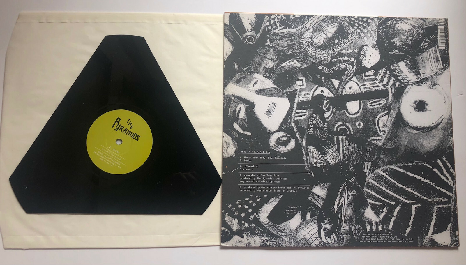 The Pyramids Hunch Your Body Love Somebody Rare Pyramid Shaped Vinyl