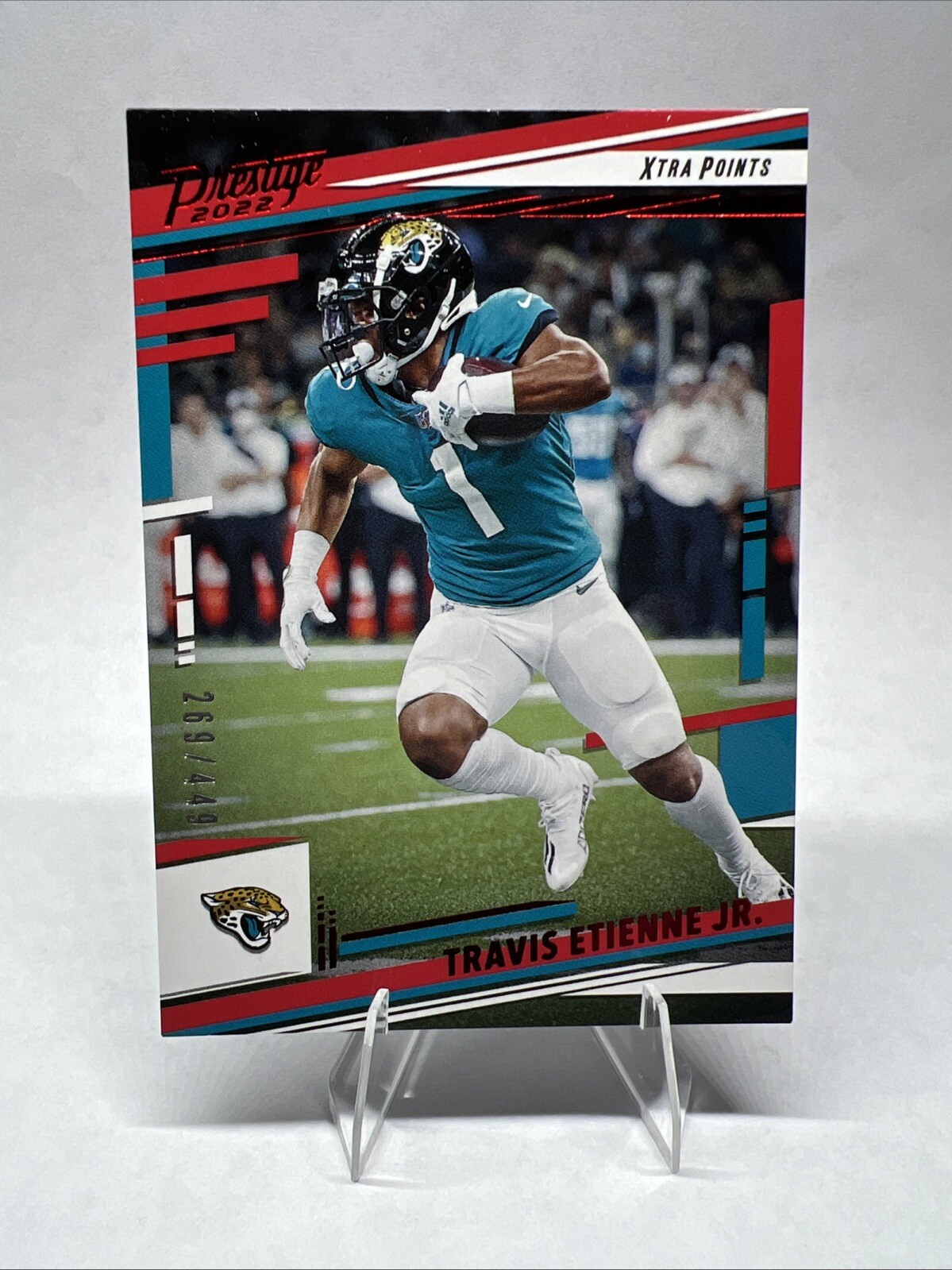 2022 Panini Prestige #133 Travis Etienne Jr. Xtra Points Red #/449