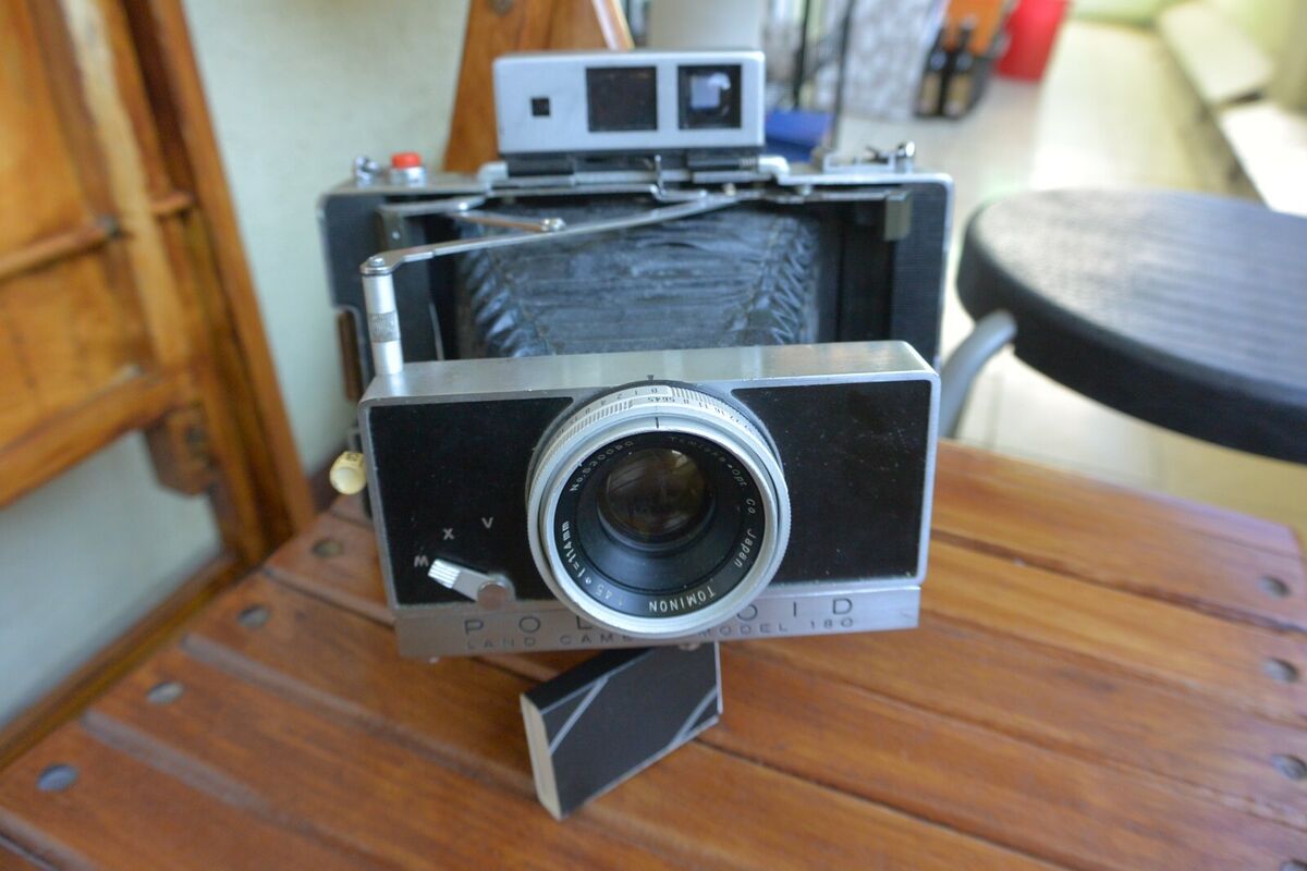 Vintage Polaroid Land Camera Model 180 w/ Tominon 114mm f4.5 Vintage Polaroid Land Camera Model 180 w/ Tominon 114mm f4.5