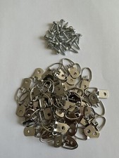 50 PCS D-Ring Strap Photo Hangers Hooks Picture Frame Hanging Kit w/ Screws