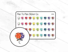 1179~~Doodle Balloons Planner Stickers.