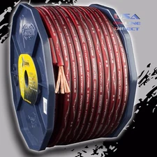 8 Gauge 200 ft Roll RED Power Ground OFC Wire Copper FLAT Marine Cable AWG USA