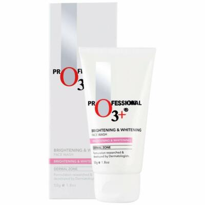 O3+ Brightening & Whitening Face Wash with Cucumber and Aloe Vera Extracts 50gm.