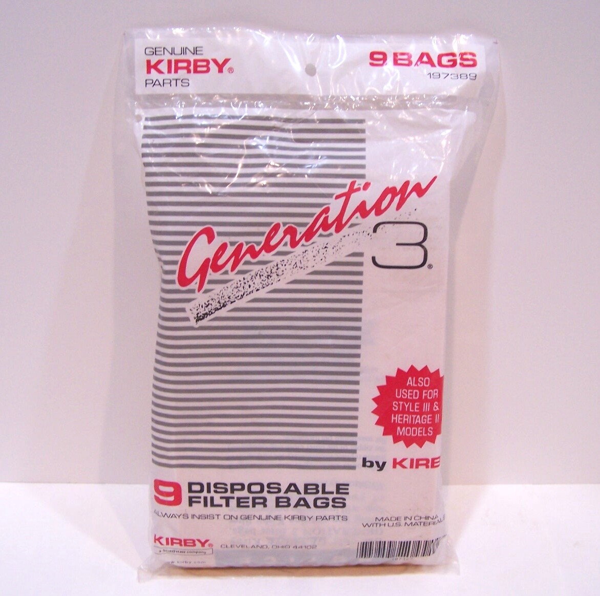 Genuine Kirby Vacuum Cleaner Bags Generation 3 Disposable 197389 (Open