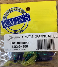 Kalin’s #TSC10-820 1.75" T.T. Crappie Scrub June Bug Chart-1pk 10pcs-NEW-SHIP24H