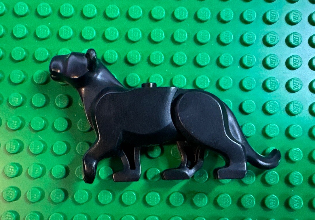 EUC Lego Black Panther Cat With Green Eyes From Set 60159 Piece