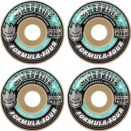 Spitfire Wheels Formula Four Conical Full White/Turquoise 58mm 97a