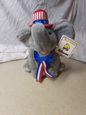 Republican Elephant A A Plush with Tag Gray GOP