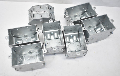 Lot of 7 Hubbell Raco Deep Switch Electrical Box Beveled Corners 2-1/4'' Deep