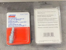 1 new Lincoln #13329 ARO-Style Air Nipple for 5862 Coupler 1/4" NPT Male
