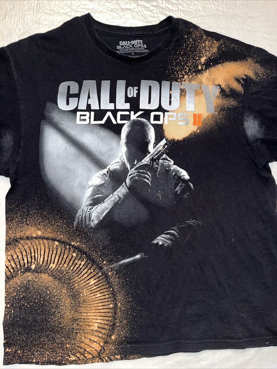 2013 Call of Duty Black Ops 2 II AOP black t shirt COD video