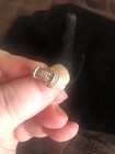 Diamond Accent Buckle Ring In Vermeil RG Over Sterling Silver  — photo 2