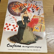 Craftime Knitting Pattern GCP 14 - Showtime -  Doll dress pattern metallic yarn