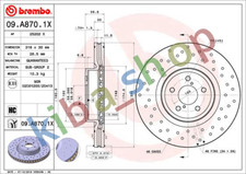 RIGHT OR LEFT BRAKE DISC BREMBO XTRA DRILLED FRONT L/R OUTER DIAMETER 316 MM