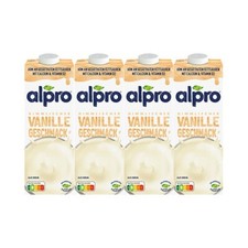 Alpro Vanille, 1 Liter, 4er Pack