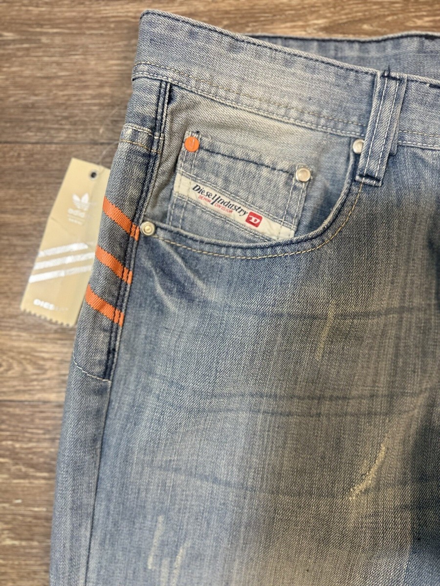 DIESEL × adidas jeans Rare Diesel x adidas Originals -Diesel Kurren Wash Blue