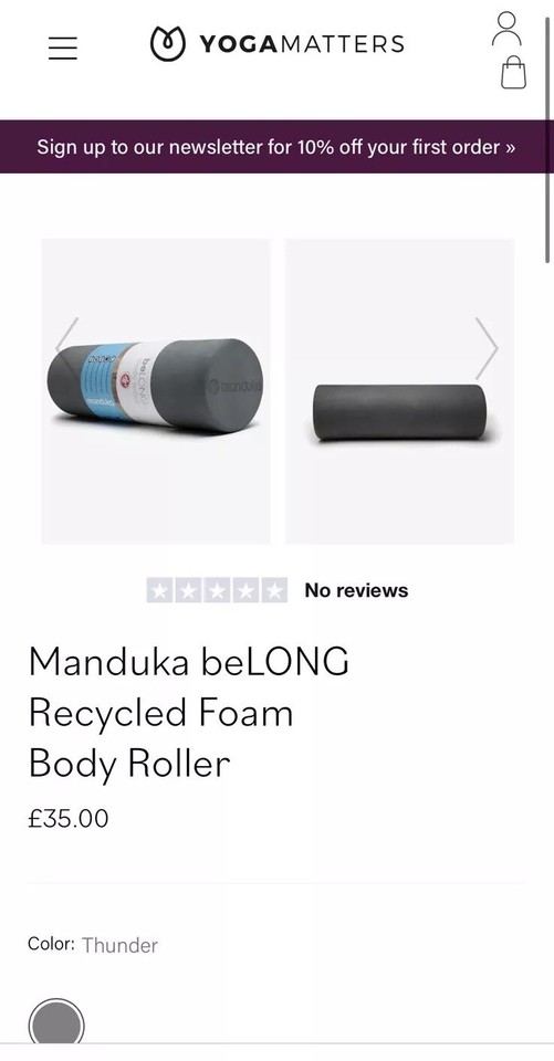 MANDUKA beLONG Foam Body Roller, 2 x Yoga Blocks & 8ft AligN Yoga Strap