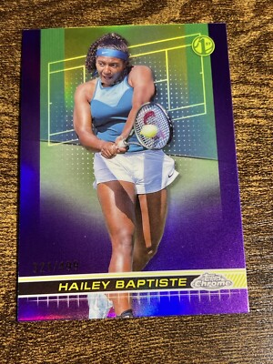 HAILEY BAPTISTE 2024 Topps Chrome Tennis Purple Refractor /499