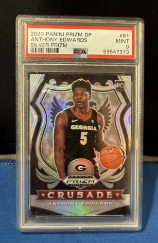 2020 Panini Silver Prizm DP #81 Anthony Edwards RC Rookie PSA 9 MINT