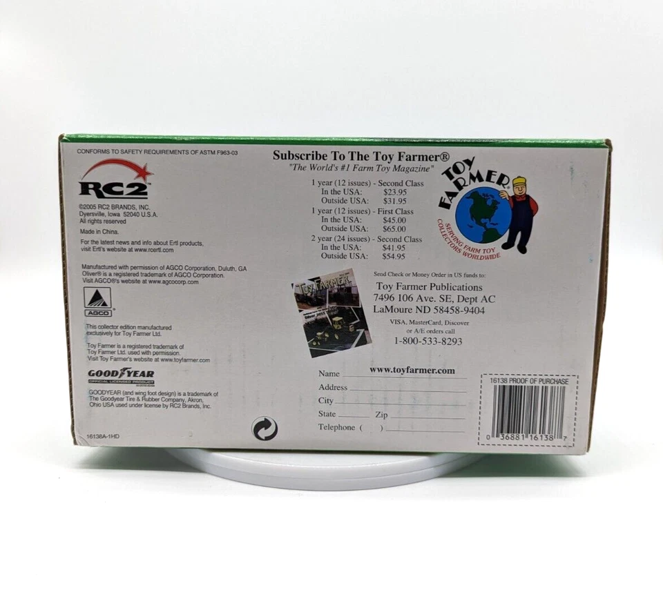 1/64 Oliver 2655 4WD Tractor W/ Duals, Toy Farmer 2005 Show Edition - Image 4 of 4