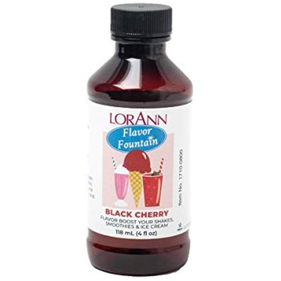 LorAnn Black Cherry Flavor Fountain, 4 oz Bottle