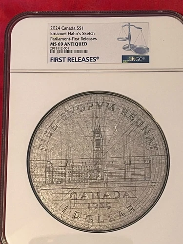 2024 Canada 5 oz Silver Emanuel Hahn's Sketch: NGC MS 69 FIRST RELEASES