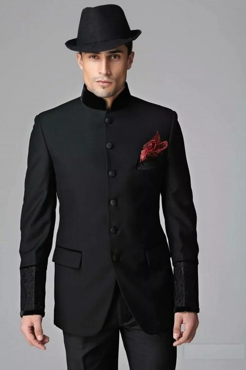 Printed Men Black Soft Silk Jodhpuri Suit, Festive at Rs 1700 in Agra-gemektower.com.vn