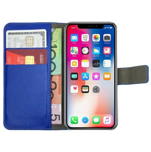 Premium Leather Flip Wallet Case Card Gel Cover NEW for iPhone X XR XS MAX 8 7 6 - Picture 16 of 25