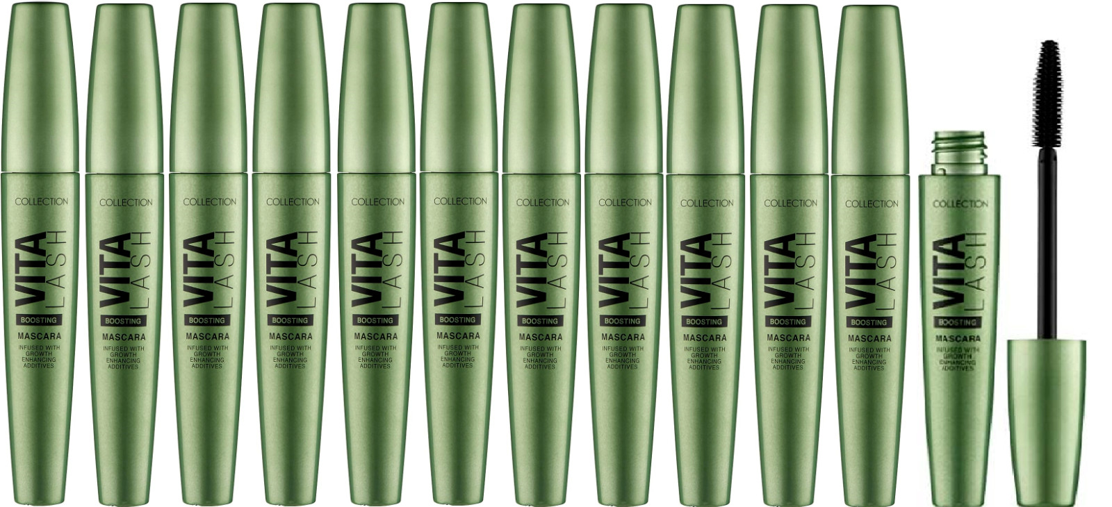 12pcs Collection Vita Lash Boosting Mascara | Black | RRP £48