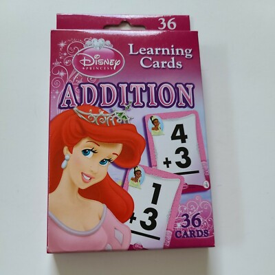 4-Pack Disney Princess Learning Flash Cards Add, Subtract