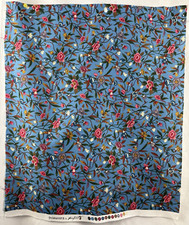 Free Spirit Primavera Floral on Blue Cotton Quilt Fabric Fat Quarter FQ 21 x 18"